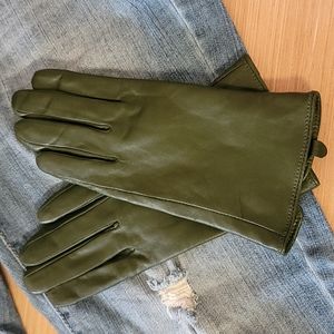Dark Olive Green Women's Sleek Gloves